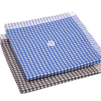 Small Checked Bath Towel (Combo Set of 2)